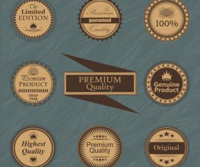 Vintage styles badge design vectors 03