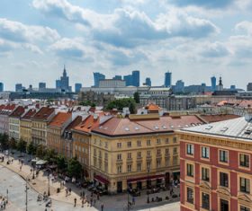 Warsaw capital city landscape Stock Photo 04