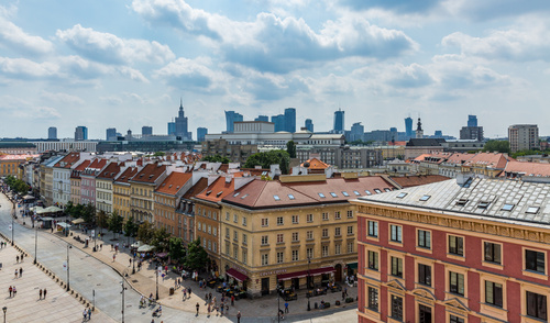 Warsaw capital city landscape Stock Photo 04