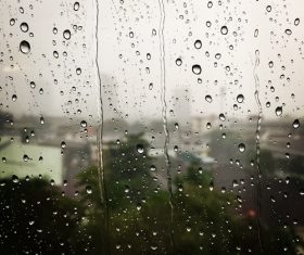 Water drops on the window Stock Photo 06