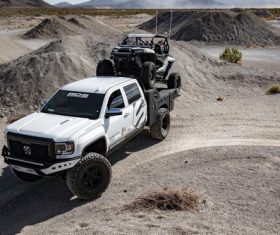 White Dodge Pickup Truck Stock Photo 03