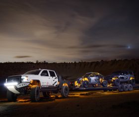 White Dodge Pickup Truck Stock Photo 05