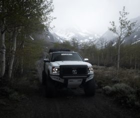 White Dodge Pickup Truck Stock Photo 06