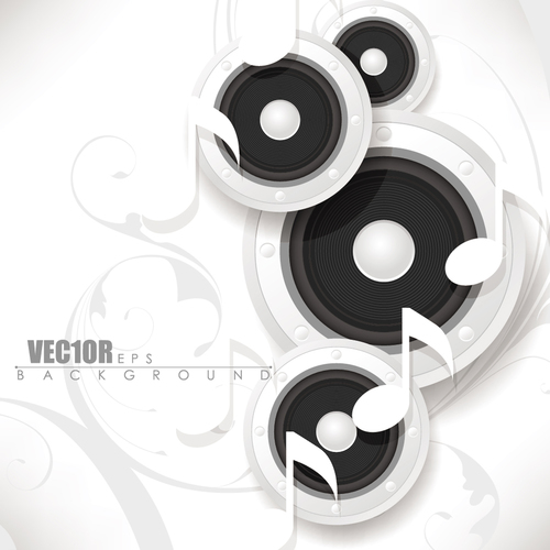 White music backgrounds vectors 02