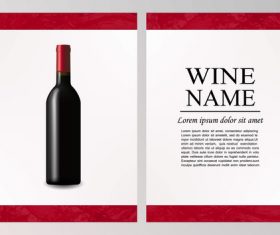 Wine flyer cover vector template