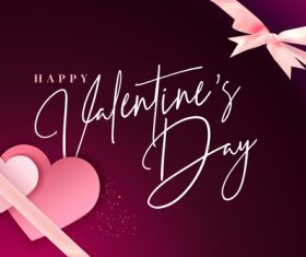 Wine red Valentines day card vector 02