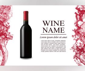 Wine splash background design vector 04
