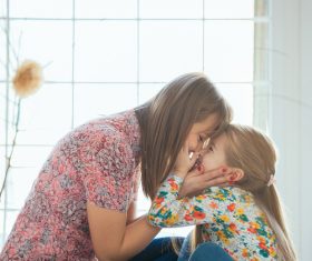 Young mother and daughter Stock Photo 06