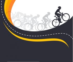 bicycle race event flyer with poster vector template 02