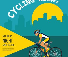 bicycle race event flyer with poster vector template 03
