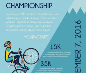 bicycle race event flyer with poster vector template 04