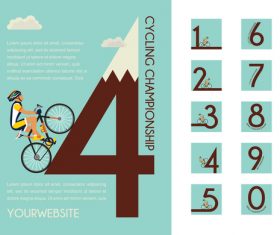 bicycle race event flyer with poster vector template 06