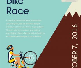 bicycle race event flyer with poster vector template 07