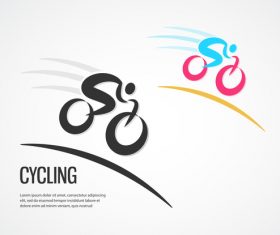bicycle sport logos vector set 04