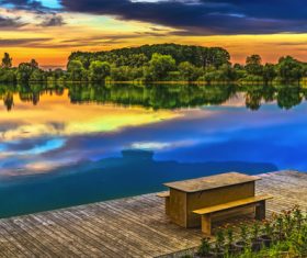 fascinating scenery of lakes Stock Photo 02