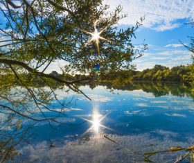 fascinating scenery of lakes Stock Photo 08