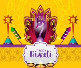 happy diwali holiday ceremony design vector 05