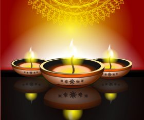 happy diwali holiday ceremony design vector 06