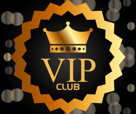 luxury VIP club golden labels vector 02