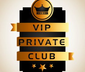 luxury VIP club golden labels vector 05