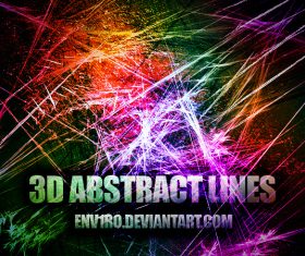 3D Abstract Lines Photoshop Brushes