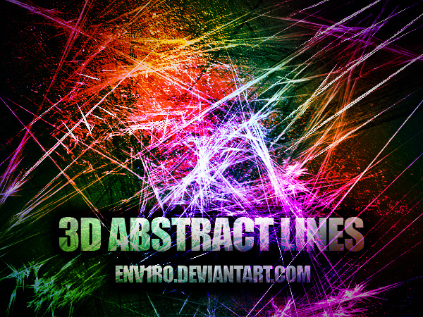 3D Abstract Lines Photoshop Brushes