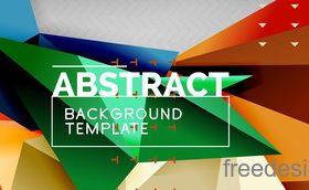 3D Polygon abstract background template vector 01