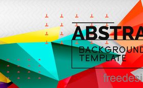 3D Polygon abstract background template vector 02