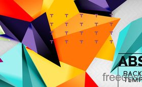 3D Polygon abstract background template vector 03