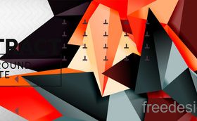 3D Polygon abstract background template vector 04
