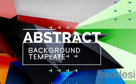 3D Polygon abstract background template vector 05
