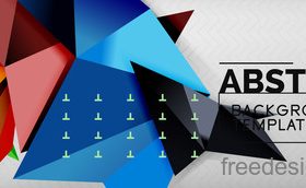 3D Polygon abstract background template vector 07