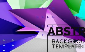 3D Polygon abstract background template vector 09