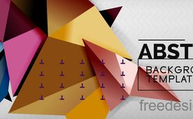 3D Polygon abstract background template vector 11