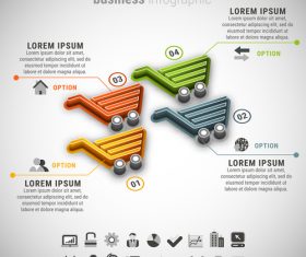 3D business infographic vector template 10