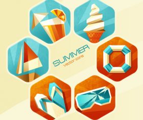 6 Kind summer vector icons