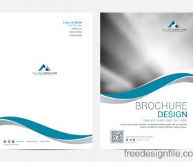 Abstract wavy brochure cover vector template 01