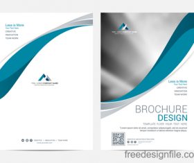 Abstract wavy brochure cover vector template 02