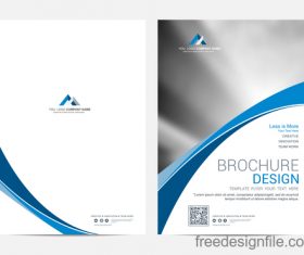 Abstract wavy brochure cover vector template 03
