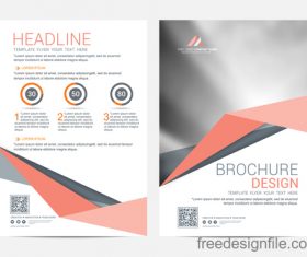 Abstract wavy brochure cover vector template 05