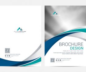 Abstract wavy styles brochure cover vector 04
