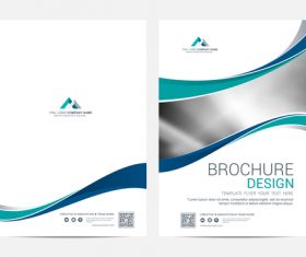 Abstract wavy styles brochure cover vector 05