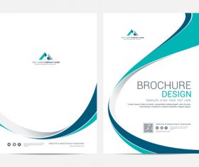 Abstract wavy styles brochure cover vector 08