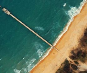 Aerial view of the sea trestle beach Stock Photo