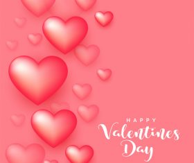 Air heart shape with pink valentines day background vector