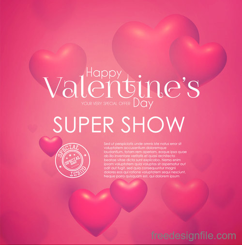 Air heart with valentines day special offer background vector