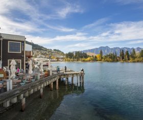 Autumn scenery of Queenstown New Zealand Stock Photo 05