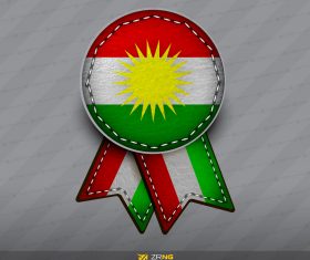 Kurdistan Flag vector material