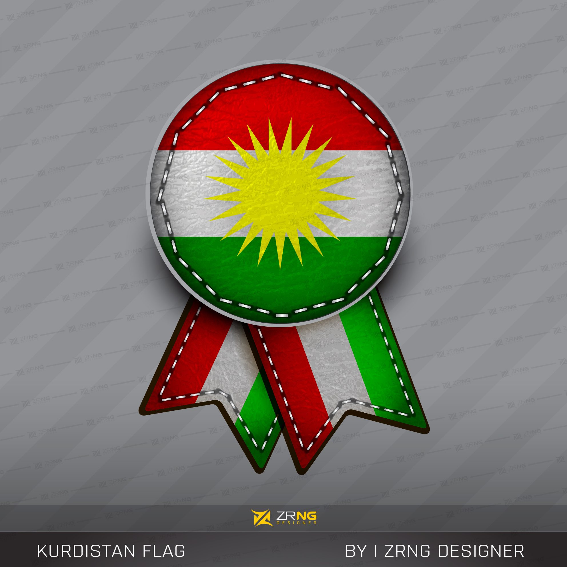 Kurdistan Flag vector material
