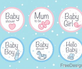 Baby Badges design vectors